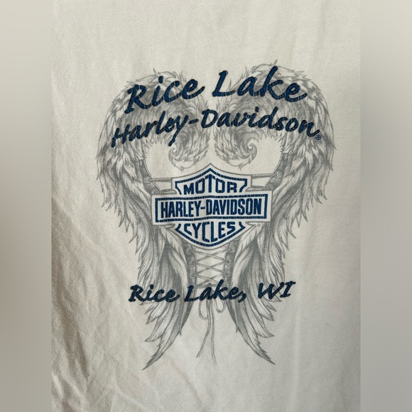 Women’s Harley Davidson Rice Lake White Tshirt - Picture 6 of 7